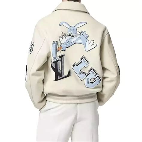 louis vuitton white varsity jacket